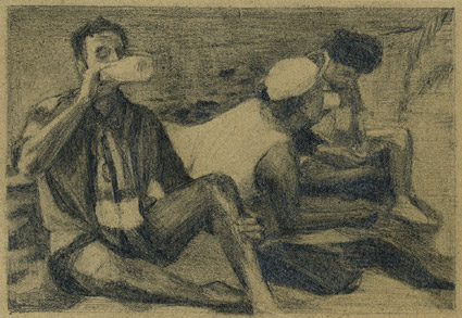 picnic (people drinking)